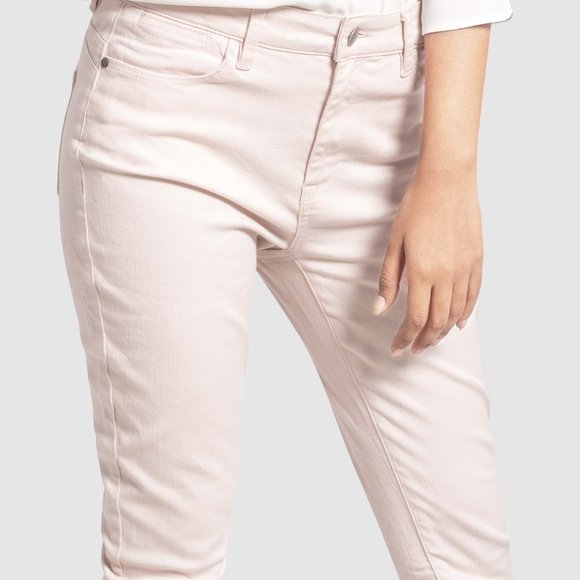 OLGYN Women’s Stretch Light Pink Denim Ankle Pant - Picture 4 of 5